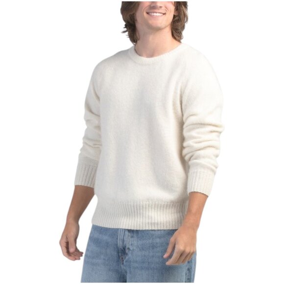 BUCK MASON Alpaca Blend Shaggy Saddle Crew Neck Sweater - Picture 1 of 2